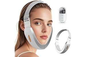 ‎LOEVERY EMS V-Face Gesichtsmassagegerät, Rot/Blau Licht Face Massager, Doppelkinn Entferner, 6 Modi, Professionelles V-Line Gesichtsschneider für Schlanke Kieferlinie, Face Massager mit Fernbedienung,Typ-C