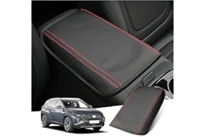 GAFAT Hyunda-i Tucson NX4 2021-2023 2024 (Automática) Funda para Reposabrazos Central, Tucson 2022 Cubierta para Consola Central Apoyabrazos Protección de Cuero Acolchado (Rojo)