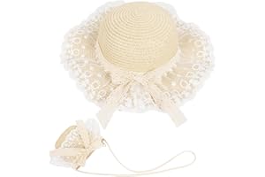 MAMUNU Girls Sun Hat and Mini Cross Body Bag Sets, Summer Beach Straw Hat and Mini Purse Set, Flower Straw Hat for Kids Girls Holiday Outdoor Activities Travel