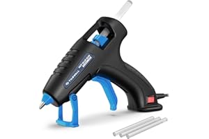 Tilswall Hot Glue Gun Kit, 60W Mini Melt Guns with 3pcs 7mm x 100mm Glue Sticks, Fast Heating Glue Gun for DIY, Art, Crafts, Sealing, Home Repairs, Card, Glass, Office Repair