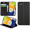 DN-Technology Galaxy A03 Case For Samsung A03 case Leather Case Flip Case Card Holder Case Wallet Case TPU Bumper Stand View Magnetic Flap Shockproof Phone Cover For Samsung Galaxy A03 (BLACK)
