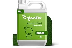 Buxus Vital 5L - Concentré Pour 500 Mètres De Haie - Chenille Du Buis - Pyrale Du Buis - Moisissure Du Buis - Résistant - Organifer