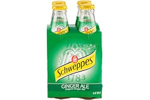 Schweppes Ginger Ale 180ml (Confezione da 4 Bottiglie di Vetro)