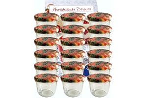 hocz 100 x Jam Jars 230 ml - Preserving Jars Fruit TO 82 - Preserving Jars with Screw Lid - Small Preserving Jars - Made in Germany