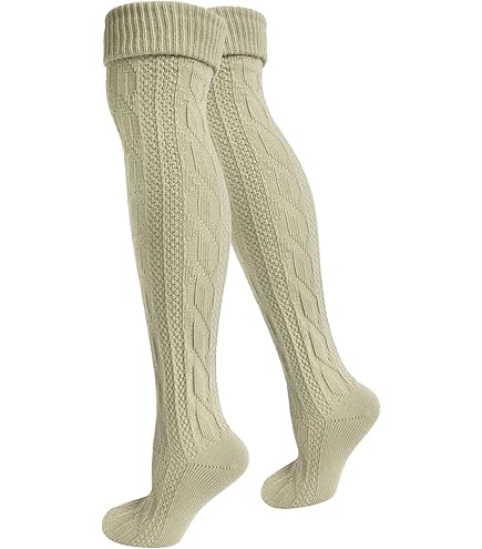 2 Paar Trachtensocken Mit Edelweiß-Pin | Anti-Loch-Garantie & Natur-Beige