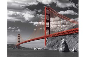 empireposter - San Francisco - Golden Gate Bridge Colorlight - rozmiar (cm), ok. 50 x 40 - mini plakat, nowy -