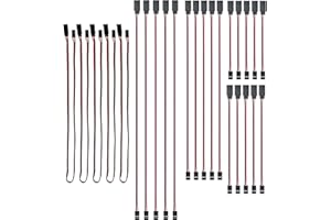 HAXIHA 25 Pcs Cable de Extension Servo,RC Cable de Extension,JR Macho a Hembra Cables de Servo, (100mm/150mm/300mm/500mm/600mm) para Modelos Accesorios RC y avión de Extension