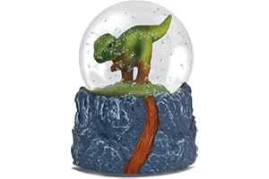 Water Globe - T-Rex od Deluxebase. Kula śnieżna z figurkami dinozaurów. Szklana brokatowa kula z figurkami z żywicy i formowaną podstawą. Dekoracje do domu, nowości dekoracyjne i prezenty z T-Rexem.