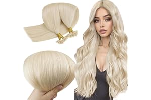 ‎RUNATURE RUNATURE Extensions Echthaar Bondings Blond 50cm 50 Strähne Echthaar Extensions Bondings 1g Unsichtbare Bondings Extensions Echthaar Blond Haarverlängerung 50g #60