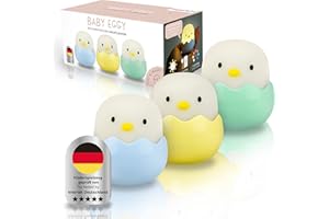 ‎MEGALIGHT MegaLight LED Nachtlicht Kinder | Nachtlicht Baby ohne verschluckbare Kleinteile | Stilllicht dimmbar Touch | Nachtlampe USB Aufladung | Baby Eggy
