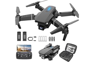 JICICUXI Drohne mit Kamera 4K, Drone für Anfänger,Drohne für Kinder,RC Quadcopter mit 2 Batterien，Schwerkraft Sensor, Flip mode, Abflug/Landung mit einer Taste, Headless Mode-mattschwarz