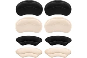 COMNICO 4 pares de almohadillas autoadhesivas para zapatos para hombres y mujeres, zapatos sueltos, protectores de talón demasiado grande, almohadillas protectoras para evitar que se resbalen ampollas