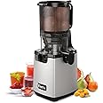 Fretta Cold Press Juicer Machines, Masticating Slow Juicers,140MM Feed Chute Fit Whole Fruits & Vegetable, Self Feeding Juice Extractor, Easy to Clean, BPA-Free, 250W, Stainless Steel