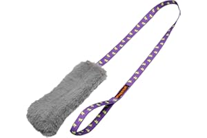 Tug-E-Nuff Chaser chirriante de Piel sintética de Conejo | Juguete Duradero para Perros con Mango Extra Largo | Ideal para Entrenamiento Interactivo de Perros | Hecho de Piel sintética Resistente |