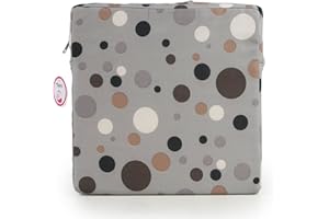 ZICAC Booster Seat Owl Printed Harness Cushion Dismountable Kid Baby Seat Highten Pad Travel Storage Chair Toddler Infant Dining Chair (Gray Dots)