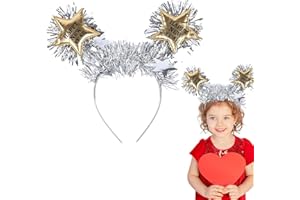 CKCSHI Happy New Year Headband, Happy New Year Star Hair Hoop, New Year Headpieces, Cute Star Hair Hoop, Star Headband, Happy New Year Accessories for New Years Eve Party Decorations Supplies
