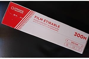 LE PLUS DE L'ENTRETIEN Film alimentaire étirable PRO avec ZIP cut - 45 cm x 300m - conditionnement aliments, protection fraicheur, cuisson micro-ondes et congélateur