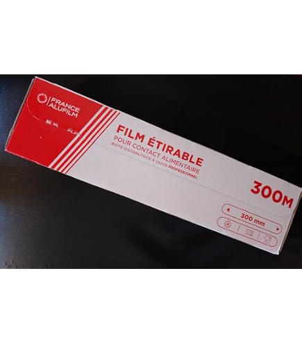 Film étirable Alimentaire Professionnel - Lot De 3 Rouleaux 45 Cm X 300 M - Résistant, Adhérent, Pour Cuisine, Restauration, Tatouage - 9