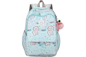 VIDOSCLA Girls Backpack for School Colorful Bear Bookbag Teen Boys Backpack