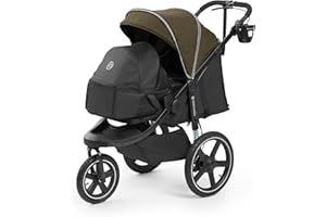 Ickle Bubba Venus Jogger Pro Prime Stroller (Woodland) – 3-Wheel All-Terrain Stroller (Birth–22kg) with Waterproof Hood, Footwarmer, Newborn Cocoon, Cup Holder, Organiser & Self-Lock Fold