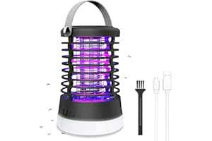 HgUltra Elektrischer Insektenvernichter USB mit Wasserdicht IP66 - Kompakte Camping Mückenlampe, 3 Lichtmodi + 50h Laufzeit, Leicht & Tragbar für Outdoor, Zelt und Garten