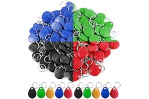 HENAXSAD HERNAS 100 Stück 125 kHz RFID-Schlüsselanhänger-Zugangskontrollkarte, hochwertige ABS-Elektroschlossschlüssel, EM4100-Karte, ISO14443A-konform, schreibgeschützt