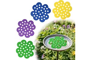 Lyreh 4 Pcs Floating Bee Island Watering Station, Flower Shape Butterfly Drinking Station Colorful Floating Bee Island & Bath Feeder for Pool & Garden Decor