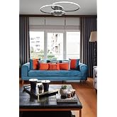 Sole Modern Tasarım Salon - Mutfak - Hol Beyaz Led 3 L&uuml; Avize (Gri)