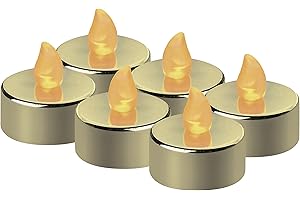 EMOS DCCV13 Lot de 6 bougies chauffe-plat LED sans flamme avec effet vacillant, décoration pour Noël, arbre de Noël, Toussaint, IP20, intérieur, batterie, blanc chaud