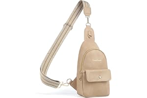 ZIOSINM Sac Poitrine pour Femme, Sac Banane Femme Petit Bandoulieres, Sacoche Femme PU Cuir Pour les Sports de Plein Air et les Voyages