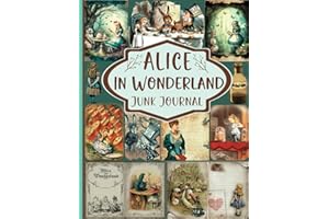 Alice In Wonderland Junk Journal: A Collection of Decorative Paper for Junk Journaling, Scrapbooking, Decoupage, Collages, Origami, Card Making & Mixed Media.