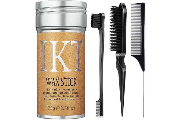 Hair Wax Stick Hair Finishing Stick Hair Pomade Stick Edge Control Smooth Stick for Hair Styling Edge Frizz Hair Moisturizing Wax for Strong Hold 75g # Arganoil