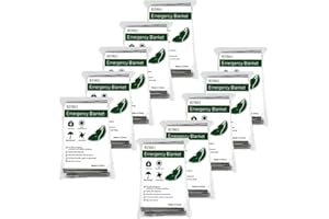 Binhai Mantas de Emergencia, Manta Térmica, Manta de Emergencia, Mantas de Emergencia 52"x 83" (10-Paquetes)