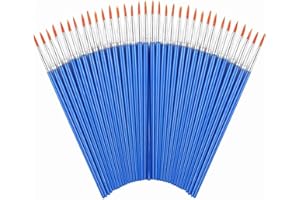 LIYUN Set di 60 pennelli rotondi piatti piccoli set di pennelli acrilici e dipinti ad olio, perfetti per principianti, artisti e amanti dei dipinti (60 rotondi)