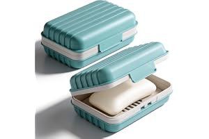 Doter Travel Soap Holder with Lid - Draining Soap Box for Shower -Compact Travel Soap Case Leak-Proof Design for Camping, Hiking, Gym & Outdoor Use | Keeps Soap Dry & Hygienic
