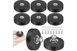 FARNIRVANA 8 Stück Magnet Gummiert, 22mm Neodym Magnet Gummiert mit M4 Flacher Faden, Extra Stark 5,5kg Haftkraft, Magnete Anti-Rutsch Starke Gummiert Magnete für Lichtleisten, Fahrzeuge