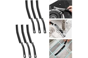 BESTOMROGH 6 Stück Spaltreinigungsbürste Fugendüse, Multifunktionale Reinigungsbürste, Hard-Bristled Crevice Cleaning Brush, Fensterrillen Reinigungsbürste für Küche, Badezimmer, Lücken, Ecken, kleiner Raum
