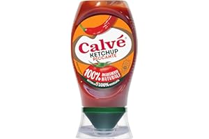 Calvé Ketchup Piccante, Formato 250 ml, Ketchup Piccante, 100% Ingredienti Naturali, Pensato per Burger e Grigliate di Carne, Vegano
