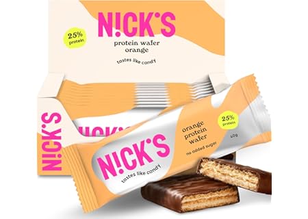 NICKS Protein Wafer Bar | 25% Protein | 203 Calories | Low carb Choklad Kexbar Snack utan tillsatt s - Amazon Deal & Rabatt