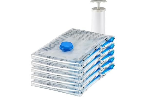 ✅ Amazon Basics housses de rangement sous vide avec pom…