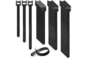 FINZOO 100 sztuk opasek kablowych na rzep, z możliwością ponownego zamknięcia, opaski kablowe, zapięcie na rzepy w 3 różnych długościach – 190 mm/160 m/140 mm, regulowane taśmy na rzep