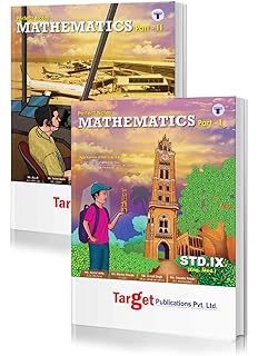 Std 9 Maths 1 and 2 Books | 9th Std English and Semi English Medium | IX Maharashtra Board | Notes Includes Additional Problems, MCQs and Activities ... of 2 Books [Paperback] TARGET PUBLICATIONS