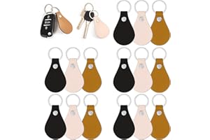 XPOOP 15 Stück Rohlinge für Lederarbeiten, Schlüsselanhänger aus PU-Leder, Ledergravur Rohlinge Lederrohlinge Schlüsselzubehör Stanzen Rohlinge Gravur Rohlinge für Bastelarbeiten, Lasergravur