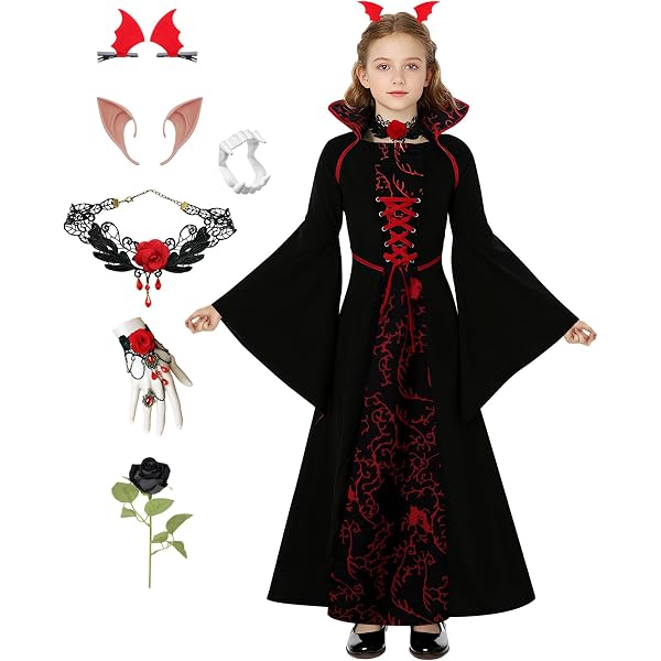Kids Halloween Costume Girls Boys Spooky Zombie Vampire Fancy Dress Party Outfit | UK