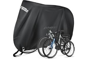 Favoto Custodia Bici Telo Copribici Copertura Biciclette da Esterno 210D Coperta Impermeabile Resistente a Polveri/Pioggia/Neve/UV, può Coprire 2 Biciclette con Sacchetto per Il Trasporto
