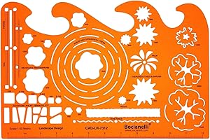 BOCIANELLI 1:50 échelle Trace Gabarit Conception Planification de Jardin Paysage Architecte Symboles Plan Dessin Technique Industriel Architecture Paysagère