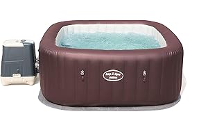 Lay-Z-Spa Maldives Luxury Hot Tub, 8 HydroJet Pro Massage System Inflatable Spa with LED Lights, Foot Massager and Rapid Heating, 5-7 Person