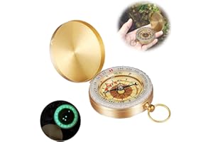 MANQYI Bussola Tascabile in Ram, Bussola per Campeggio, Strumenti di Navigazione Bussola, Bussola Portatile, Bussola per Navigazione, Bussola Militare Glow in The Dark, Bussola in Ottone, per Campeggio