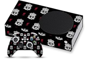 Head Case Designs Officially Licensed Liverpool Football Club Logo Pattern Art Vinyl Sticker Gaming Skin Decal Cover Compatible With Xbox Series S Console and Controller Bundle
