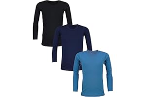 TupTam Maillot de Corps Enfant – Lot de 3 Débardeurs Garçon Manches Longues, 100% Coton